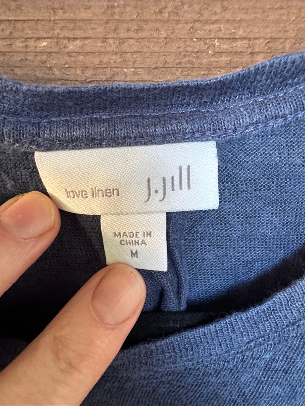 J. Jill Washed Linen Blue Sleeveless Tank size Medium - Picture 2 of 4
